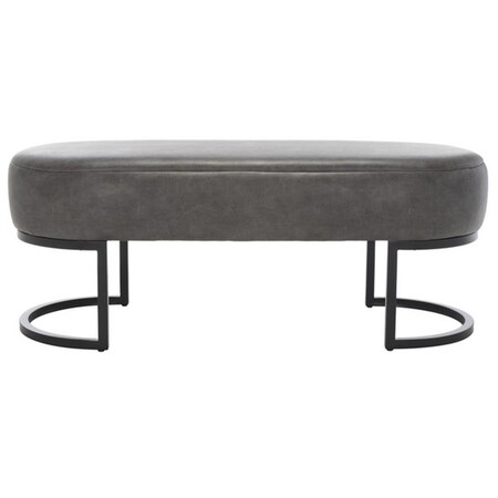 Safavieh Bellezza Oval Bench, Grey & Black BCH6403A
